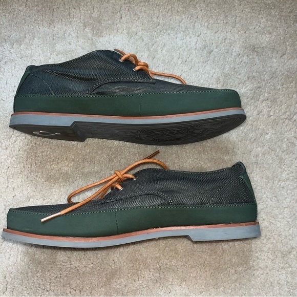 OluKai Honolulu Lace Mesh Green Rosin Smokey Orange Sz 9 MENS Sneakers - Picture 6 of 9